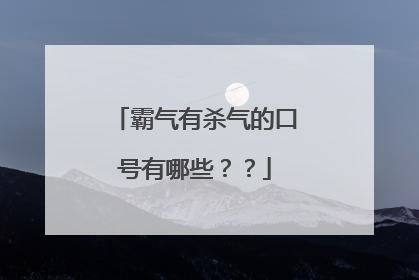 霸气有杀气的口号有哪些??