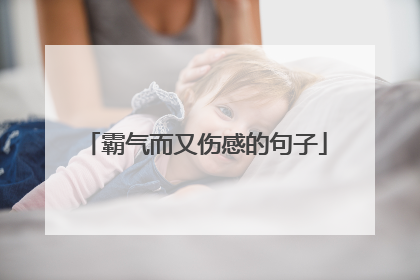 霸气而又伤感的句子