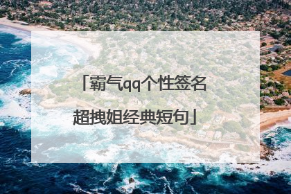 霸气qq个性签名超拽姐经典短句