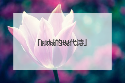 顾城的现代诗