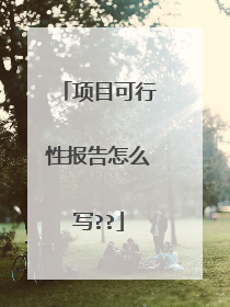 项目可行性报告怎么写??
