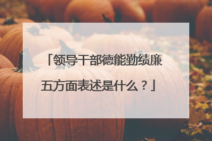 领导干部德能勤绩廉五方面表述是什么？