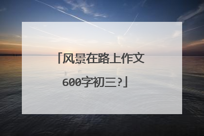 风景在路上作文600字初三?