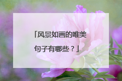 风景如画的唯美句子有哪些？