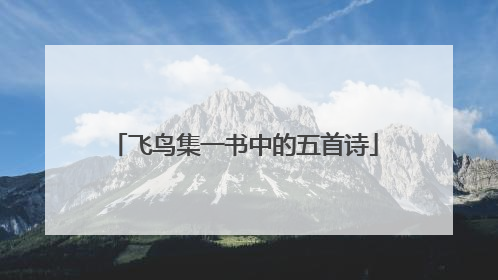 飞鸟集一书中的五首诗