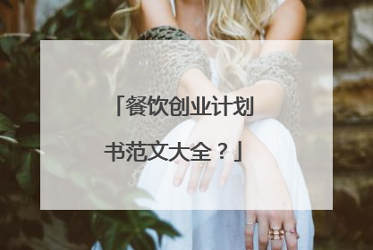 餐饮创业计划书范文大全？