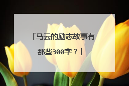 马云的励志故事有那些300字？