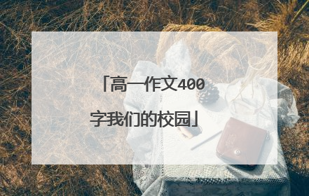 高一作文400字我们的校园