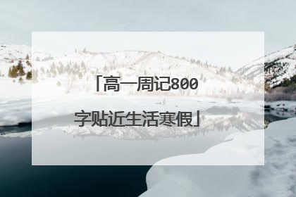 高一周记800字贴近生活寒假