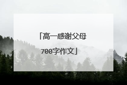 高一感谢父母700字作文