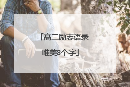 高三励志语录唯美8个字
