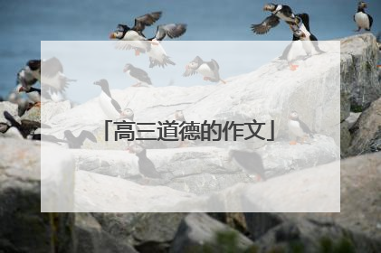 高三道德的作文