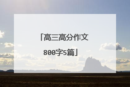 高三高分作文800字5篇