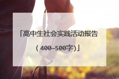 高中生社会实践活动报告（400—500字)