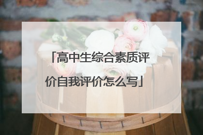 高中生综合素质评价自我评价怎么写
