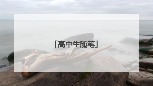 高中生随笔