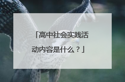 高中社会实践活动内容是什么?