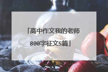 高中作文我的老师800字征文5篇
