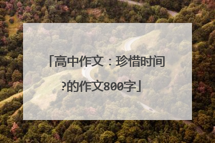 高中作文：珍惜时间?的作文800字