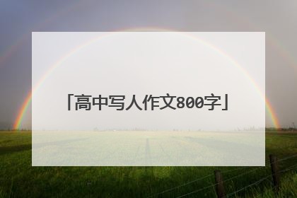 高中写人作文800字