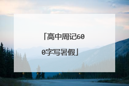 高中周记600字写暑假