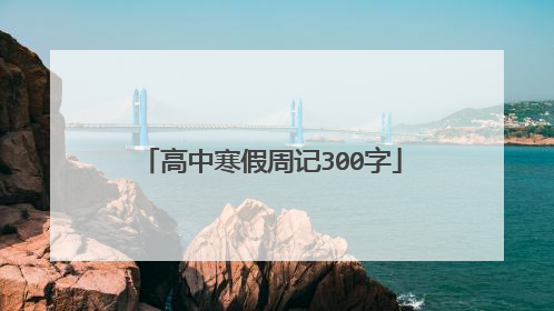 高中寒假周记300字