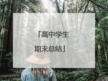 高中学生期末总结