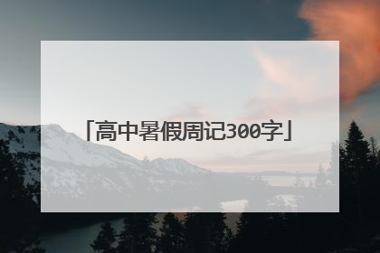 高中暑假周记300字