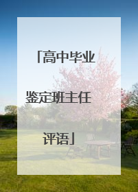 高中毕业鉴定班主任评语