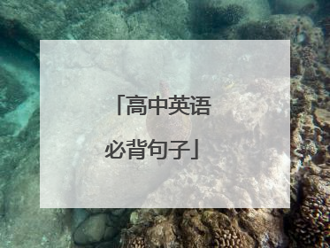 高中英语必背句子