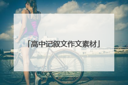 高中记叙文作文素材
