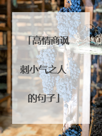 高情商讽刺小气之人的句子