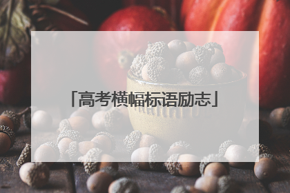 高考横幅标语励志