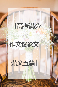 高考满分作文议论文范文五篇