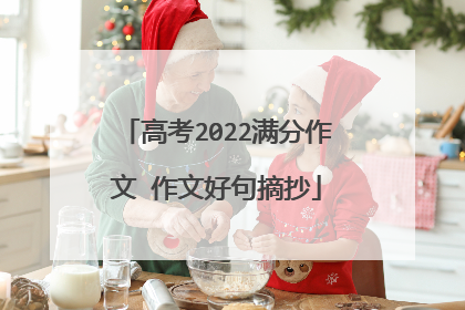 高考2022满分作文 作文好句摘抄