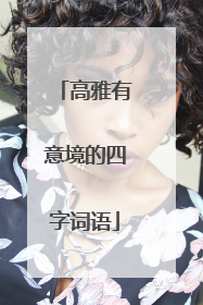 高雅有意境的四字词语