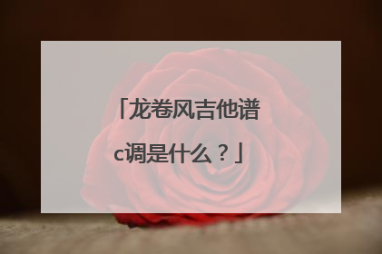 龙卷风吉他谱c调是什么？