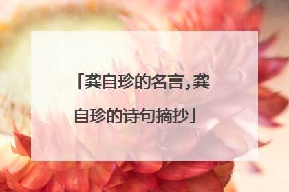 龚自珍的名言,龚自珍的诗句摘抄