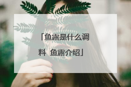 鱼露是什么调料 鱼露介绍