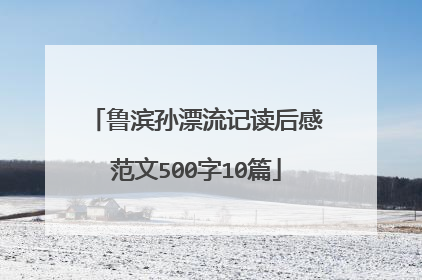 鲁滨孙漂流记读后感范文500字10篇