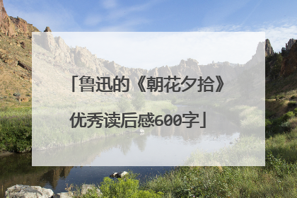 鲁迅的《朝花夕拾》优秀读后感600字