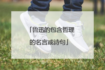 鲁迅的包含哲理的名言或诗句