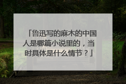 鲁迅写的麻木的中国人是哪篇小说里的，当时具体是什么情节？