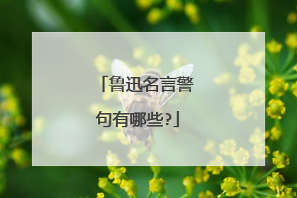 鲁迅名言警句有哪些?