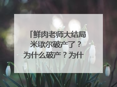 鲜肉老师大结局 米歇尔破产了？为什么破产？为什么阿列是校长