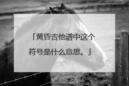 黄昏吉他谱中这个符号是什么意思。