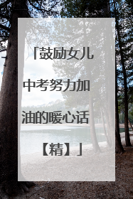 鼓励女儿中考努力加油的暖心话 【精】