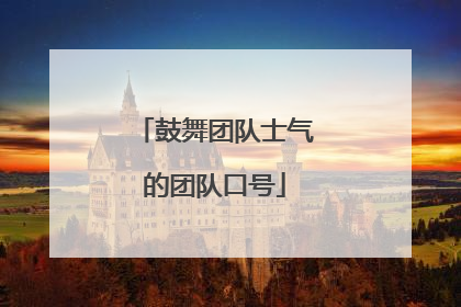 鼓舞团队士气的团队口号