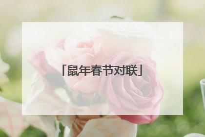 鼠年春节对联