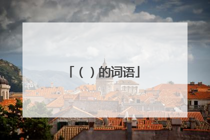 （）的词语